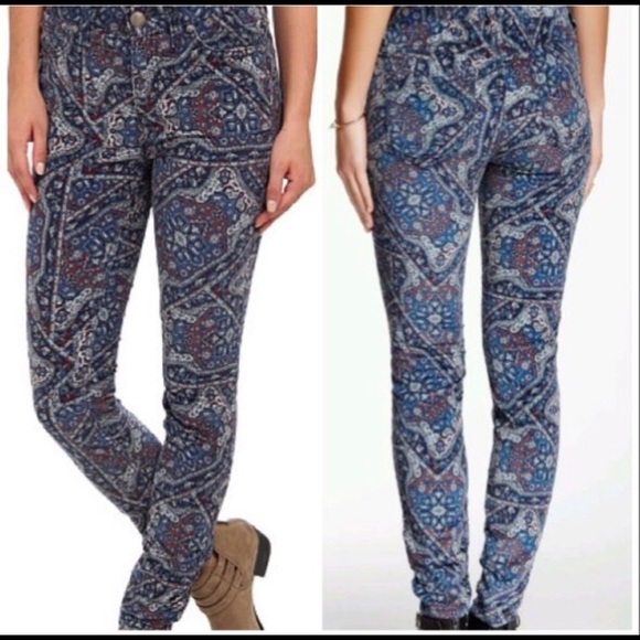 Free People Paisley Corduroys - Picture 1 of 4